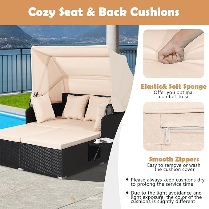 Tangkula Patio Rattan Daybed - Image 6