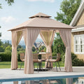 AOXUN Outdoor Gazebo for Patio 8x8 Metal Frame Canopy by Aoxun