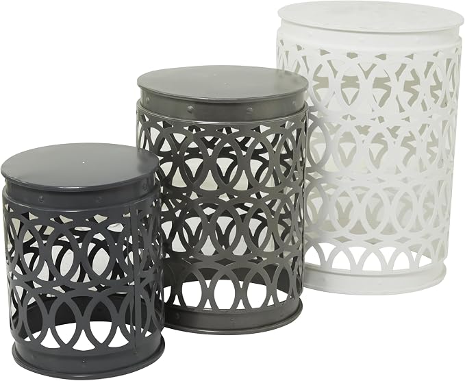 Deco 79 Metal Side End Accent Table Indoor Outdoor Nesting End Table - Image 4