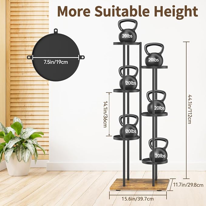 LASZOLA Black 6 Tier Plant Stand Indoor Heavy Duty Metal Planter Flower Holder - Image 7
