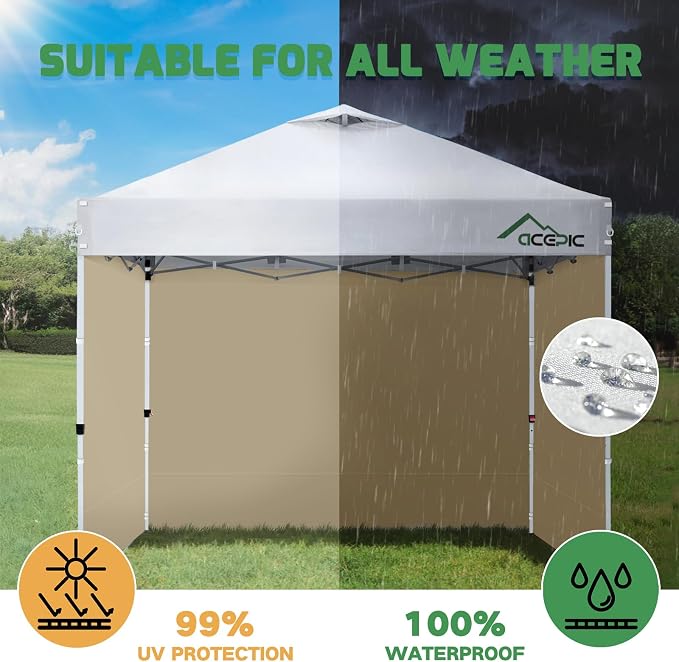 Sidewalls for 10x10 Pop Up Canopy, 210D Polyester Waterproof Canopy Sidewalls - Image 4