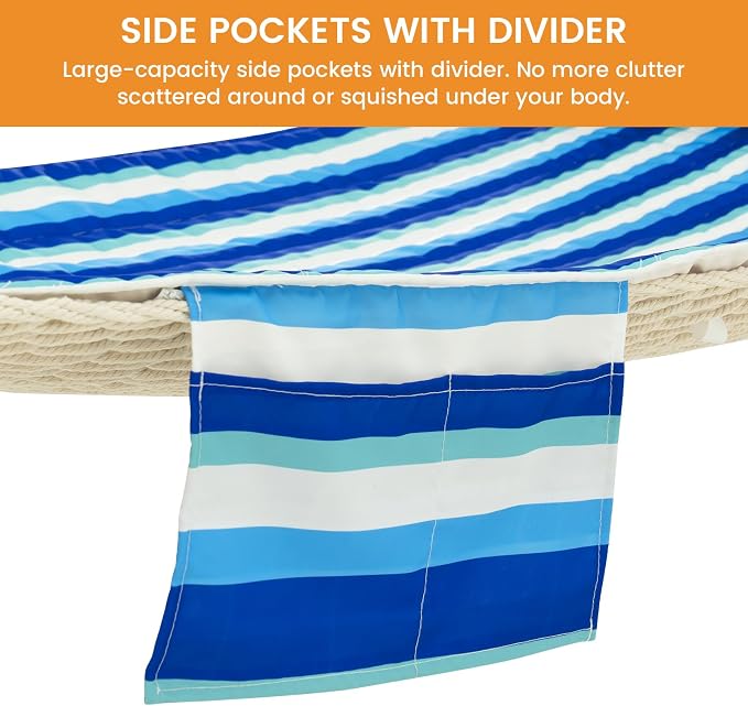 Lazy Daze Hammocks 2 Person Hammock Pad and Pillow Set, Double Polyester - Image 4