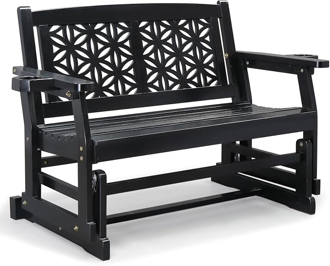 VINGLI Fir Wood Outdoor Glider by VINGLI