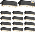 Derynome Solar Fence Outdoor Lights 12 Pack, 3 Color Modes IP45 Waterproof by Derynome