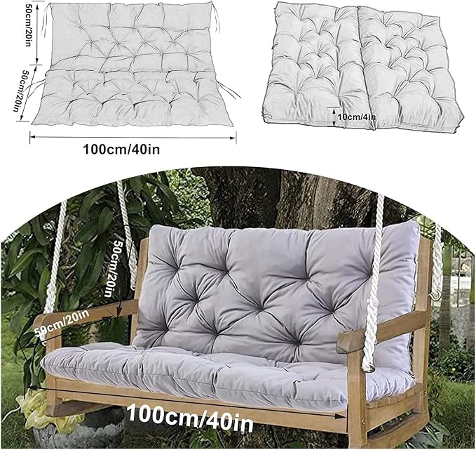 Swing Cushion Replacement Outdoor Porch Waterproof Bench Cushion 2-3 Seater - Image 7