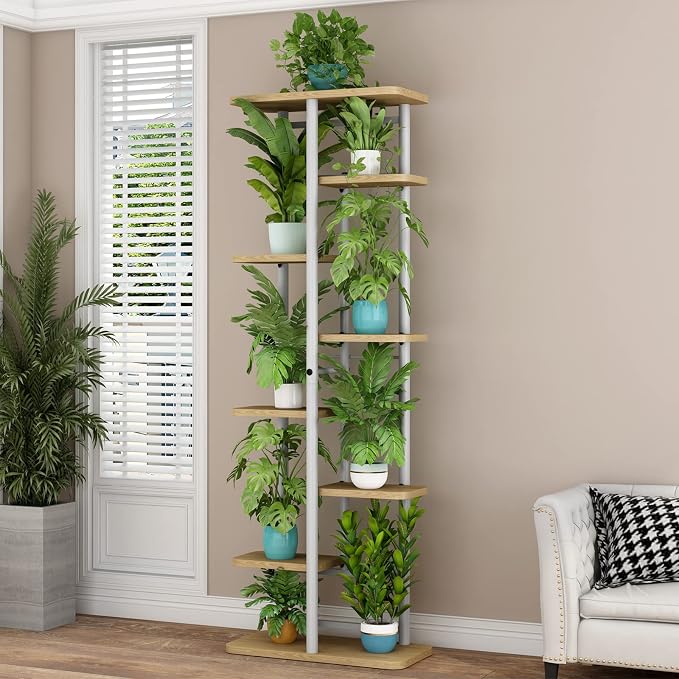 LINZINAR Plant Stand 8 Tier 9 Potted Multiple Flower Pot Holder Shelf Indoor - Image 3