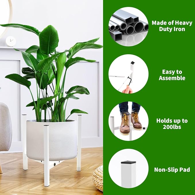 Aripark Plant Stand Indoor Adjustable, Metal Modern Plant Stands, Heavy Duty - Image 2