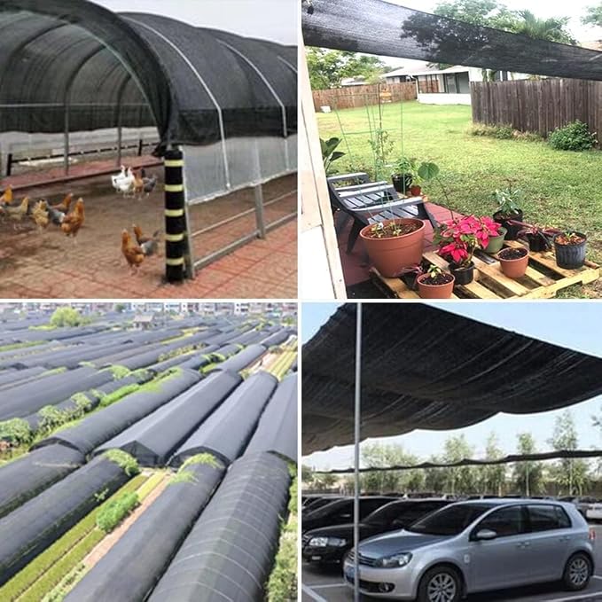 Black Shade Cloth, 90% Durable Mesh Tarp - Image 7