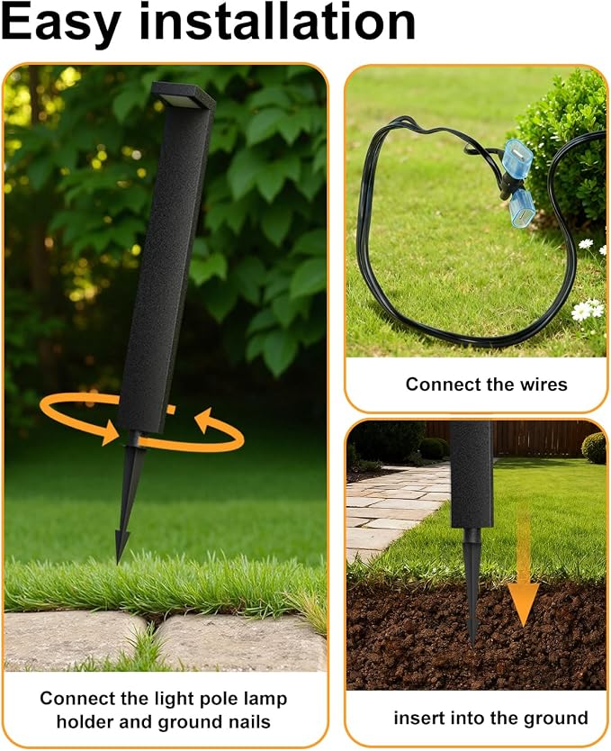 Low Voltage Landscape Lights, 8 Pack Outdoor LED Pathway Light, Wired Path - Image 6
