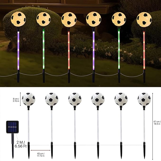 Solar Lights Outdoor, Soccer Theme LED Stake Light - Image 3