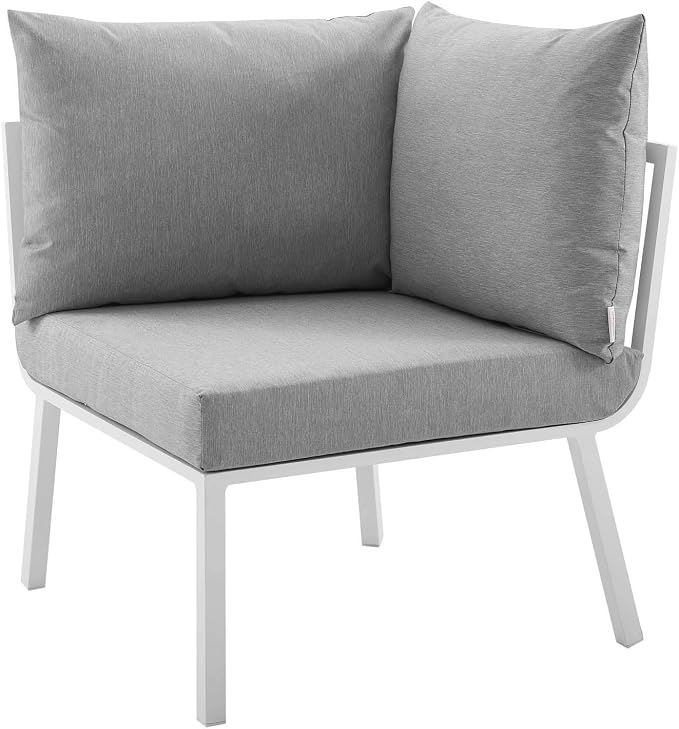 Modway Riverside Outdoor Patio Aluminum Sectional Set, 85. 5" L x 85. 5" W x - Image 4