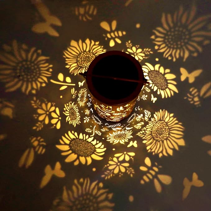 Sunflower Solar Lanterns Outdoor Waterproof Hanging Lights, Sunflower Gifts - Image 7