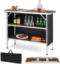 COSTWAY Folding Picnic Table, Portable Camping Table by COSTWAY