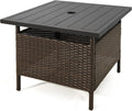 Tangkula Outdoor Wicker Table, Rattan Coffee Table by TANGKULA