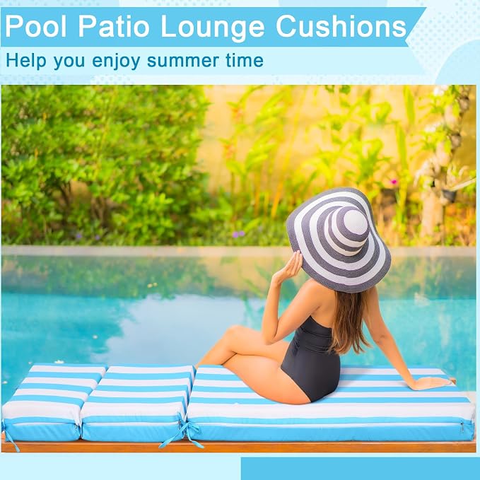 1 Pcs Indoor Outdoor Chaise Lounge Cushions Sponge Bench Outdoor Furniture - Image 6