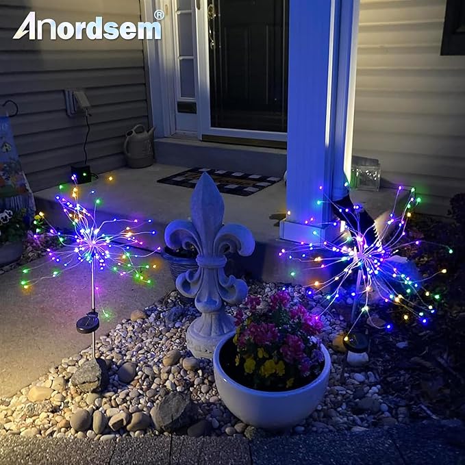 Anordsem Solar Garden Lights Outdoor: Bendable Copper Wire - Image 6
