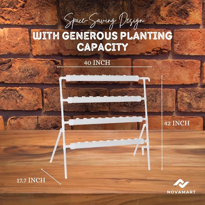 Hydroponic Plant Growing System – 36-Site PVC Indoor Garden Tower - Image 3