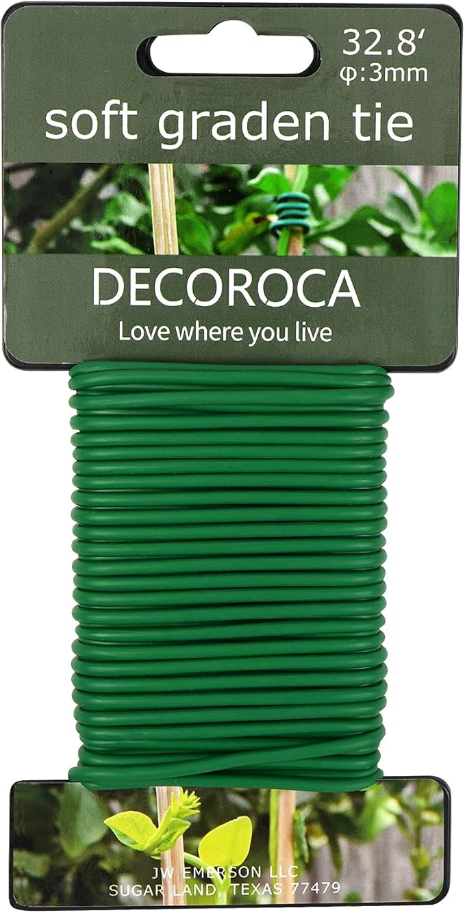 Decoroca Garden Flexible Tie, Soft Twist Plant Ties 32.8' by Decoroca