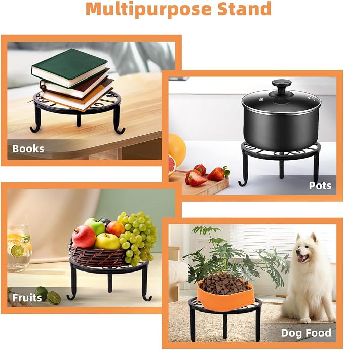 6-Pack Metal Plant Stand, Heavy Duty Flower Pot Stands - Image 6