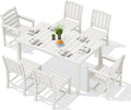 SERWALL 7-Piece Outdoor Dining Set, All Weather HDPE Outdoor Furniture Set by SERWALL