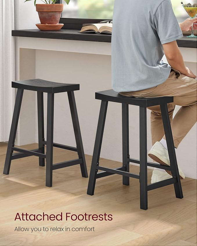 VASAGLE Bar Stools, Kitchen Breakfast Bar Stools - Image 7