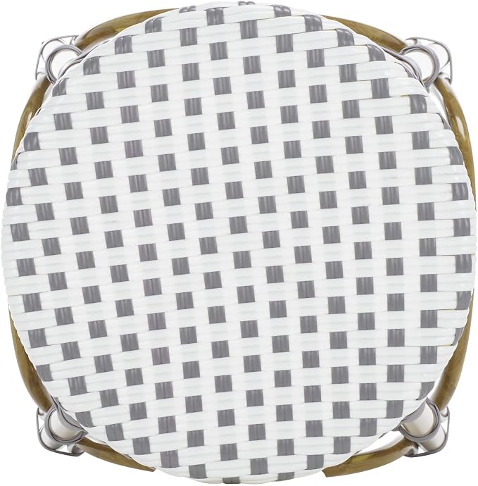 Safavieh Home Collection Kipnuk Grey&White Indoor/ Outdoor Barstool - Image 5