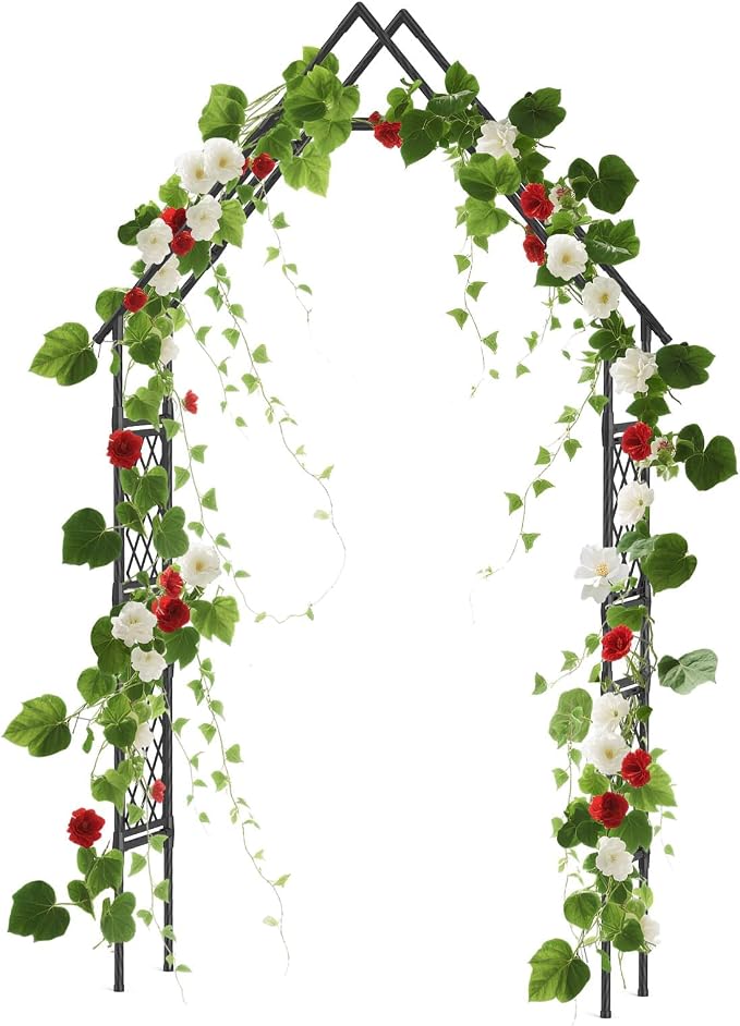 Heavy-Duty Garden Arch Trellis, 7.87 x 3.93 ft Metal Arbor by Unknown