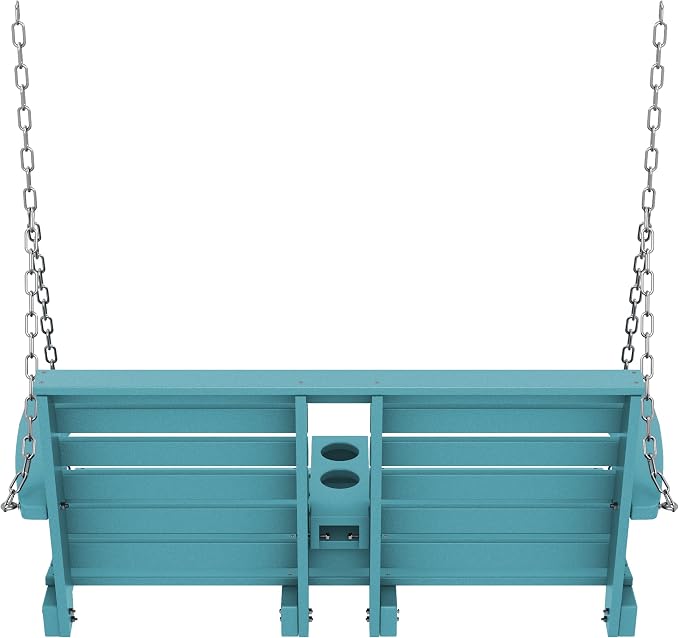 KINGYES Outdoor Hanging Porch Swing, 2 Seat Patio Swing Chair - Image 8