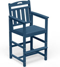 HDPE Outdoor Patio Tall Bar Chair, All-Weather Bar Height Balcony Adirondack by Suunyn
