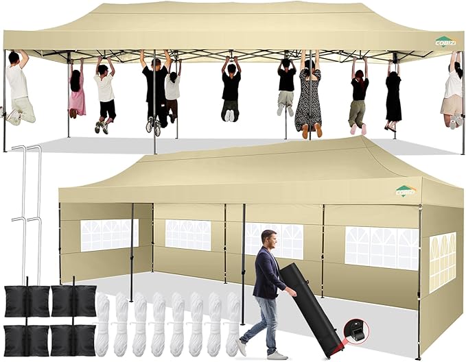 COBIZI 10x30 Pop up Canopy Tent 10x30 Canopy by COBIZI