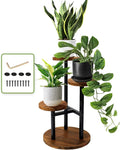 AUGOSTA 3 Tier Plant Stand, Tall Metal Wood Shelf Holder by AUGOSTA