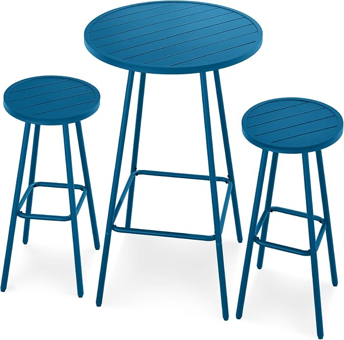 Best Choice Products 3-Piece Patio Dining Set, Bar Height, Outdoor Bistro Set by BestChoiceProducts