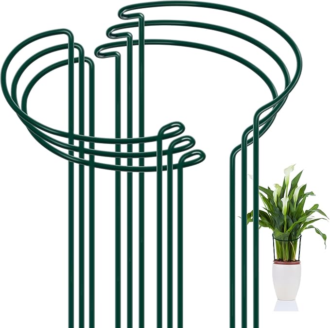 FEED GARDEN 6 Pack Plant Support Stakes, Peony Cages and Supports, Metal Garden by FEEDGARDEN