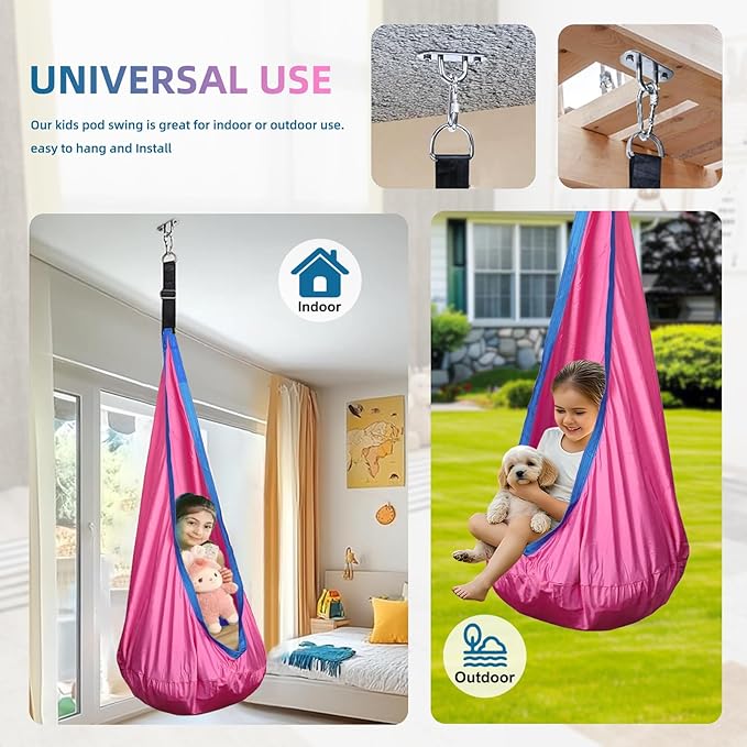 Kids Swing Seat Hammock Chair Indoor Outdoor Hanging Chair - Image 3
