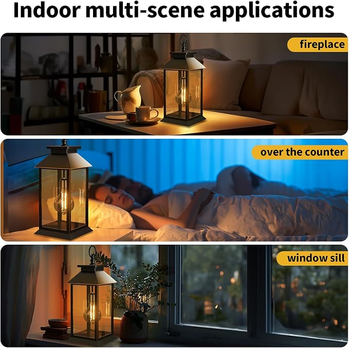 2 Pack Hanging Solar Lanterns Glass Solar Lights Outdoor Waterproof Upgraded - Image 4