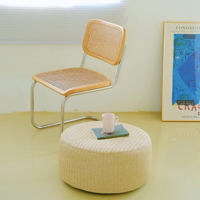 Woven Inflatable Ottoman with Air Pump D21”x H10” Outdoor Indoor Pouf Patio - Image 8