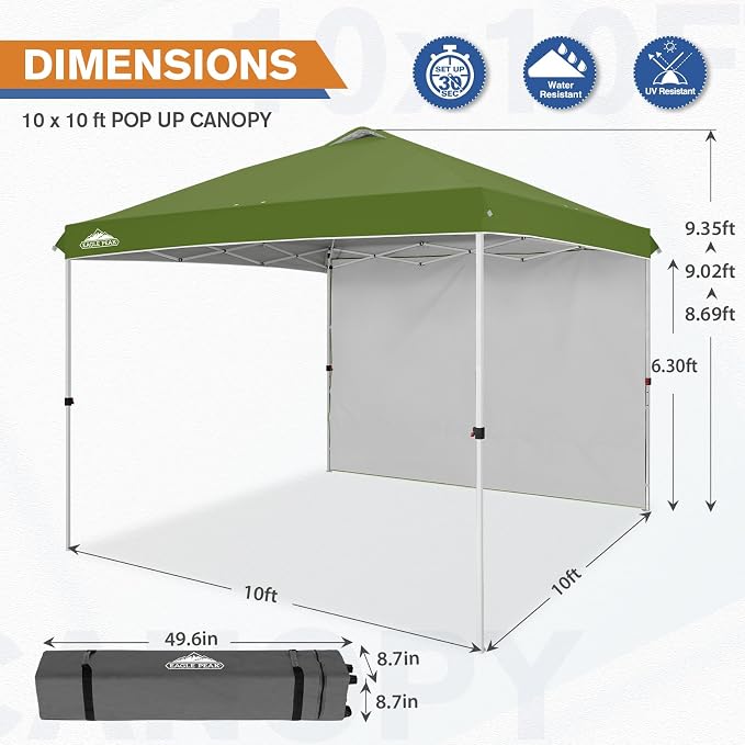 EAGLE PEAK Commercial Canopy 10x10 Pop Up Canopy Tent - Image 3