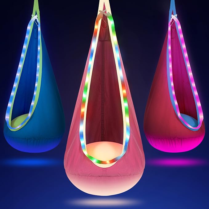 OUTREE Light Up Pod Swing Seat, Sensory Swing by WelcometoOUTREEsworld