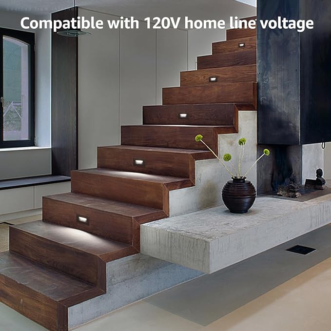 LEONLITE 5CCT 120V LED Step Lights, 3.5W 150LM 5%-100% Dimmable Horizontal - Image 6