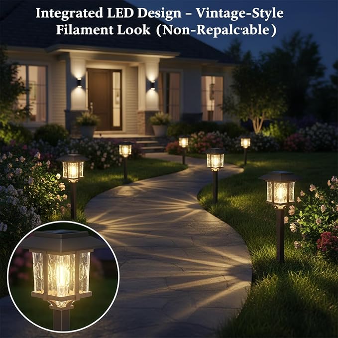XMCOSY+ Solar Outdoor Lights Waterproof IP65, Solar-Powered Garden/Yard/Pathway - Image 5