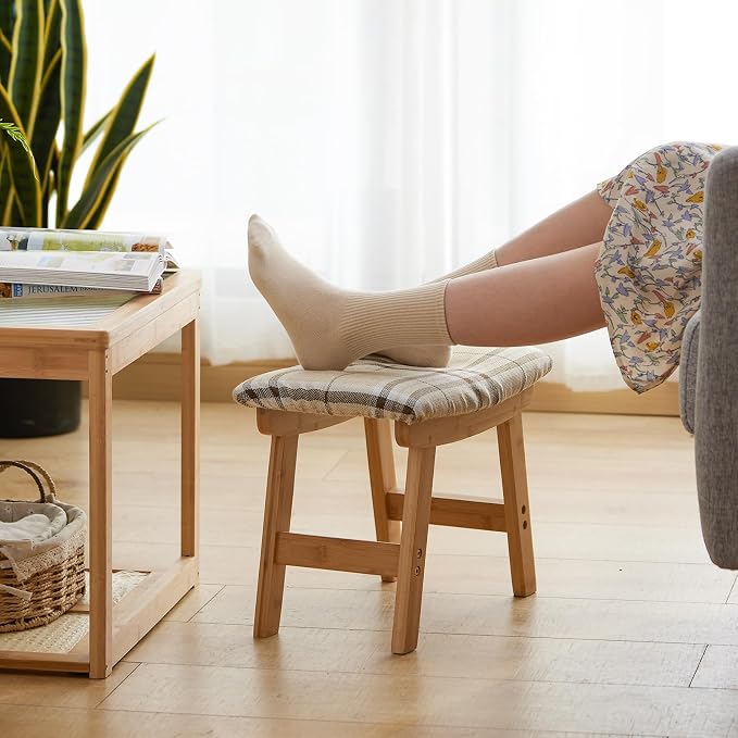 Foot Stool Ottoman Foot Rest Under Desk, Small Stool - Image 5