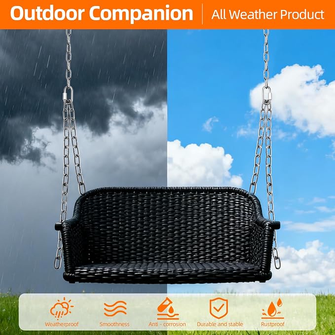 Yaeccc Heavy Duty Porch Swing Hanging Chain Kit, 2 Pack Stainless Steel Porch - Image 4
