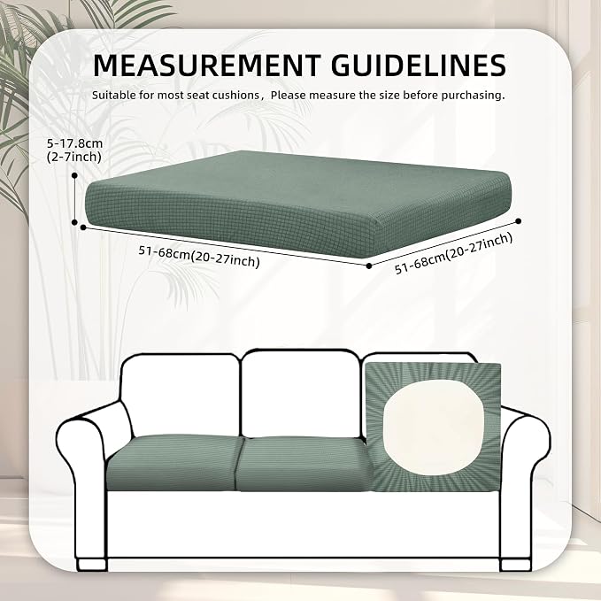 8Pcs Stretch Patio Cushion Covers, Outdoor Couch Covers Replacement, Outdoor - Image 2