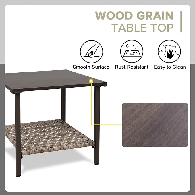 COOS BAY Aurora Terrace Outdoor Side Table - Image 3