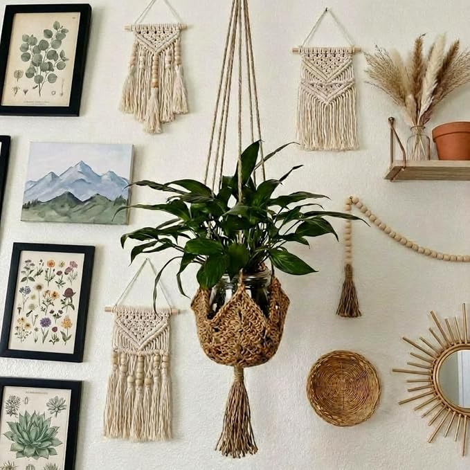 Shappy 2 Pack Jute Crochet Long Plant Hanger - Image 6