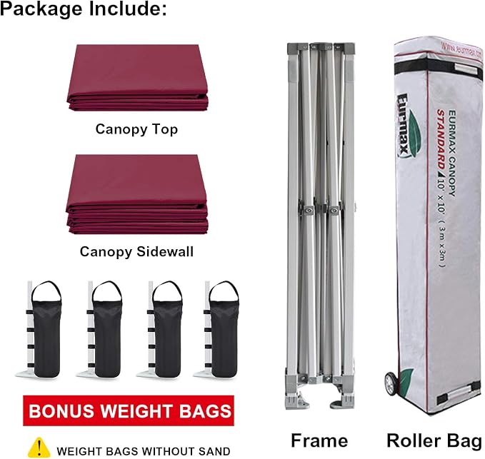 Eurmax USA 10'x10' Pop-up Canopy Tent Commercial Instant Canopies - Image 8