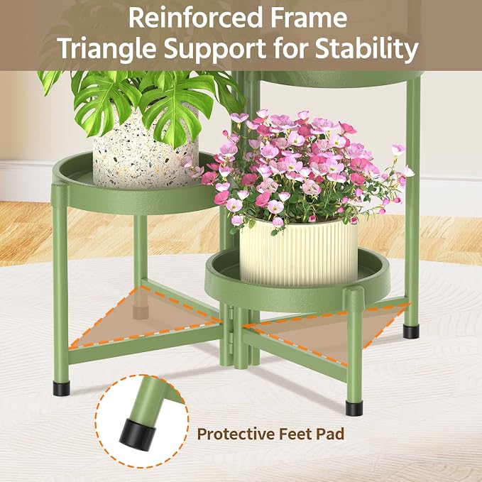 LASZOLA 5 Tiered Folding Plant Stand Indoor - Image 5