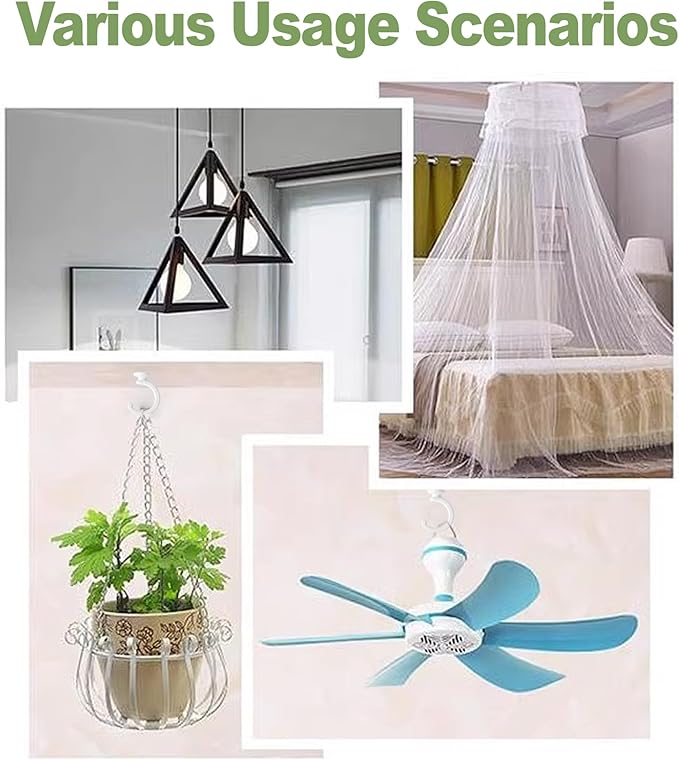 6pcs Ceiling Hooks for Hanging Plants, Hanging Hanging Lights Metal Small Hooks - Image 4