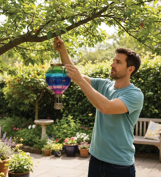 Regal Art & Gift Hot Air Balloon Solar Lantern – Hanging Solar-Powered LED - Image 6