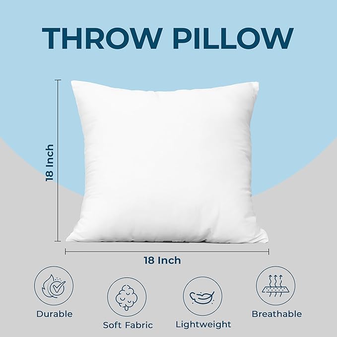 Utopia Bedding Throw Pillows – 18 x 18 Inches Down Alternative Pillows - Image 4